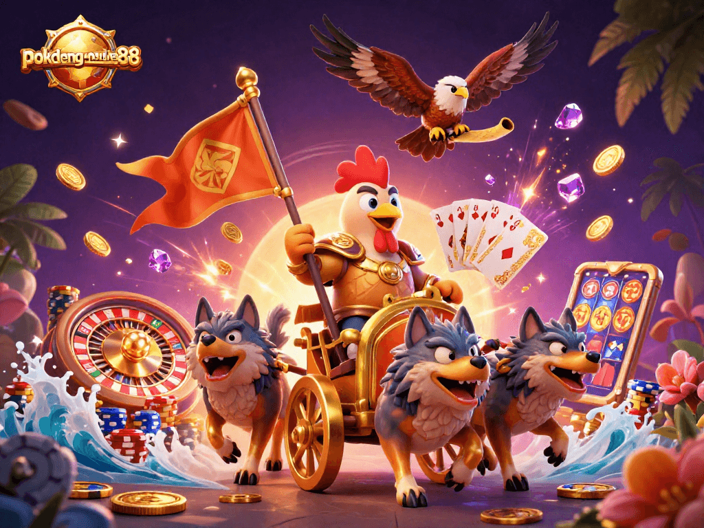Engage in the excitement of Pokdeng gameplay at pokdeng-online88 with dynamic casino illustrations.