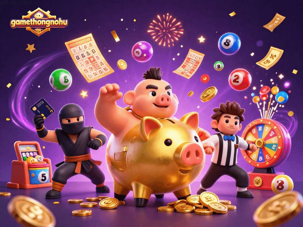 Experience the thrill of gamethuongnohu with dynamic gaming elements and vibrant characters in a festive atmosphere.