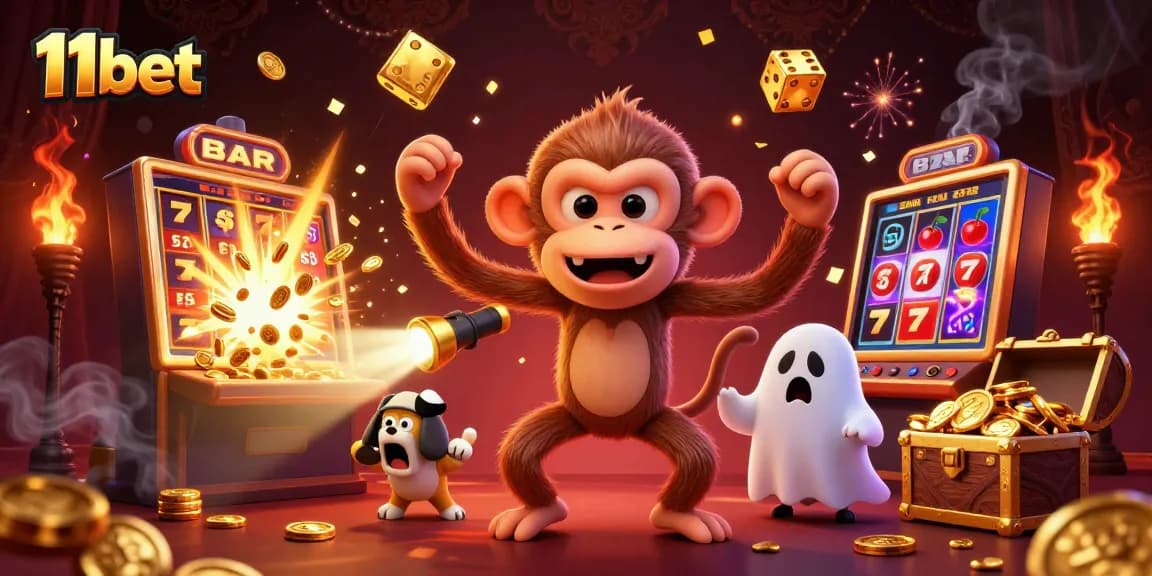 Engage in thrilling gaming adventures at 11bet with a mischievous monkey and a ghost-hunter puppy.