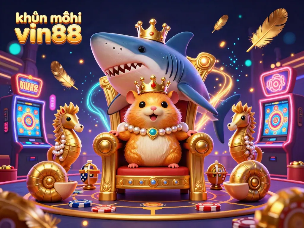 Engage in thrilling gameplay with khuyến mãi vin88 while surrounded by dynamic casino elements and vibrant characters.