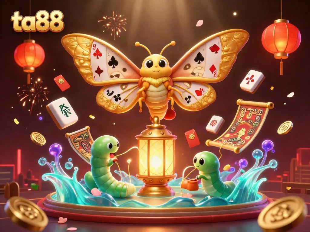 Bet on casino outcomes with ta88's vibrant 3D illustration of a winning gambling scene