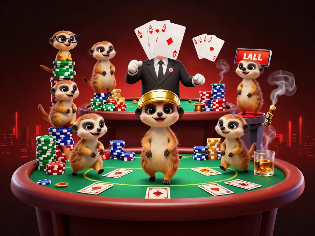 Experience excitement at Lucky88 with meerkats running a lively casino operation filled with poker elements.