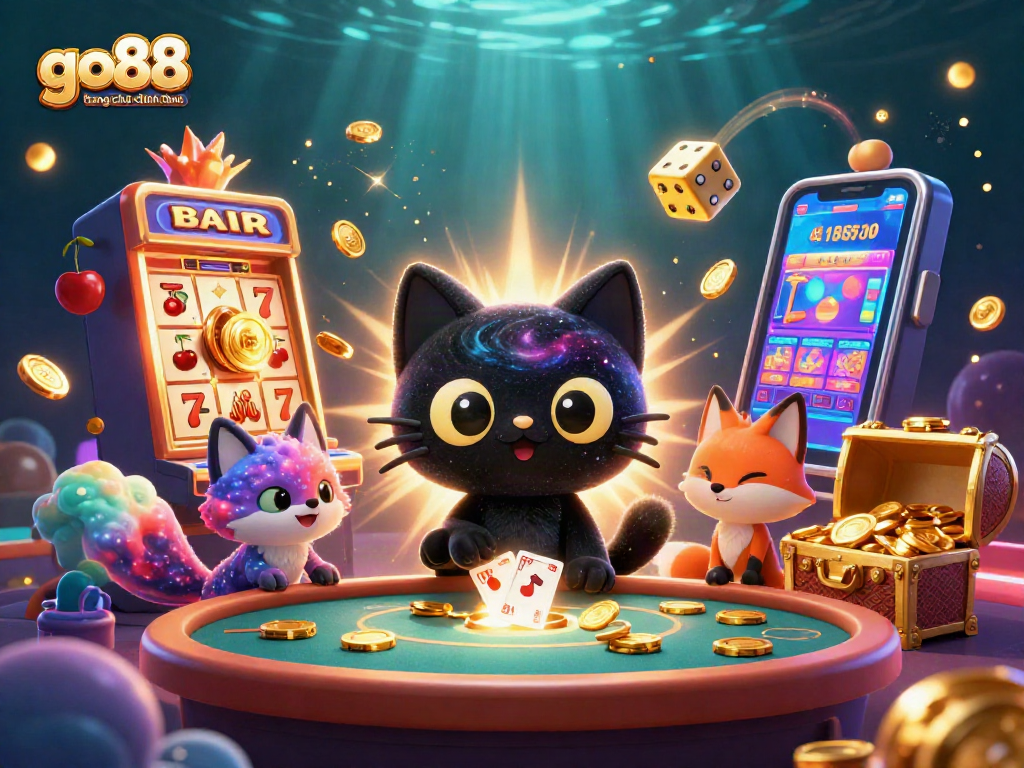 Win big with go88 trang chu chinh thuc in an enchanting casino scene full of vivid gaming elements.