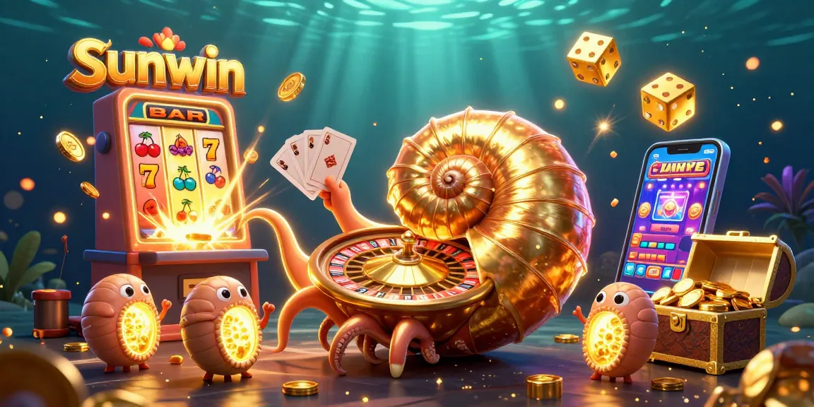 Experience thrilling games at Sunwin featuring a giant nautilus roulette wheel and exciting jackpots.