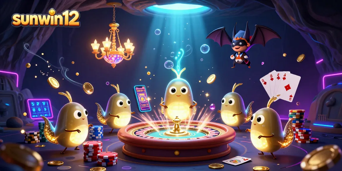 Experience the excitement of sunwin12 with vibrant casino action featuring glowworms lighting up the scene.