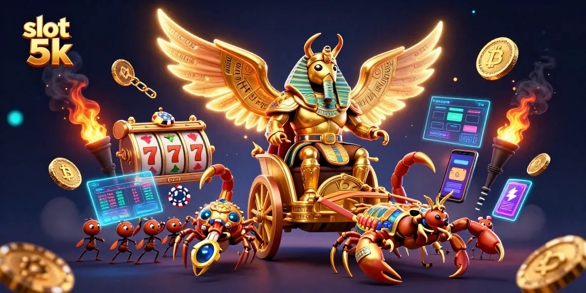 Play slot 5k and uncover hidden rewards in vibrant casino-themed 3D artwork.