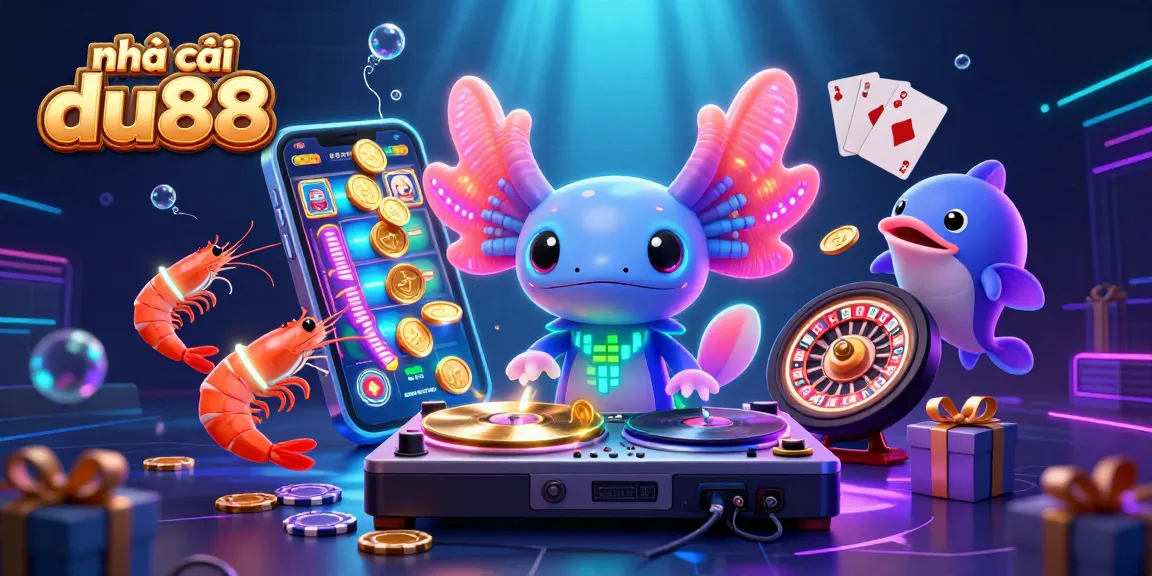 Experience exciting gameplay with nhà cái du88 in a vibrant casino scene featuring colorful characters and games.
