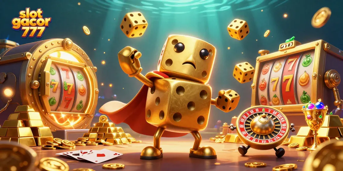 Experience the thrill of slot gacor 777 with dynamic golden dice and treasure elements.