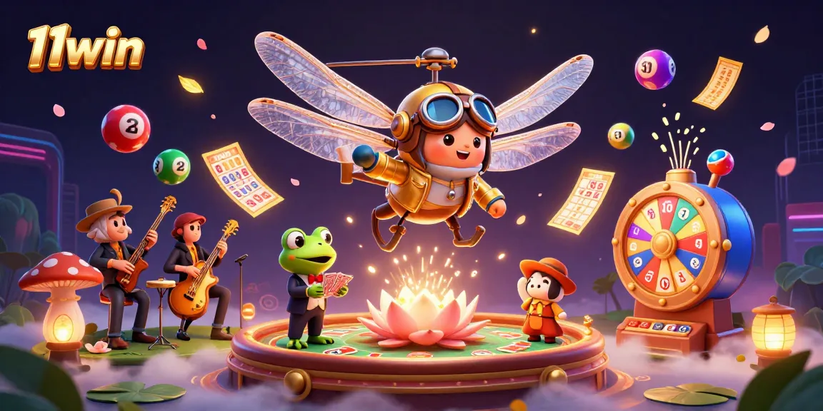 Engage in thrilling games at 11win with a vibrant illustration of casino action and excitement.