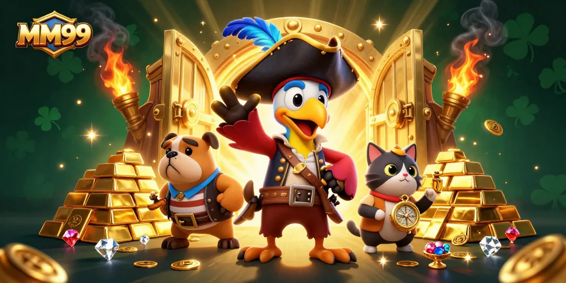 Experience thrilling adventures at MM99 with the animated pirate crew amid sparkling treasures.